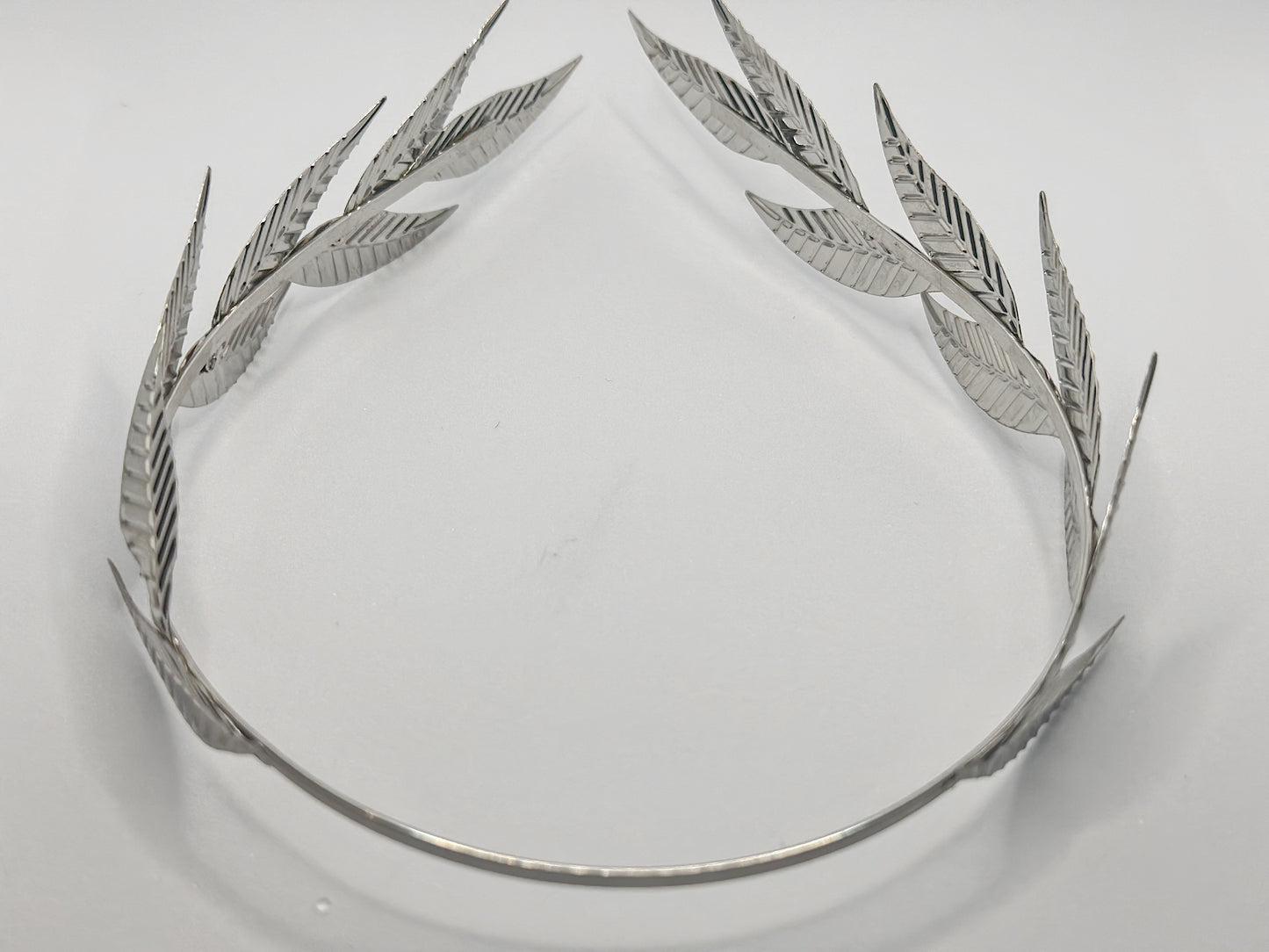 Greek Goddess Headpiece Elven Hairband Grecian Olive Leaf Flower branch Gold Silver Laurel Crown Backwards Ancient Roman Larp Wreath